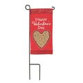 Dicksons 4 x 85 in Flag Double Applique Happy ValentineS Day Polyester Mini I Flag With Pole M040058
